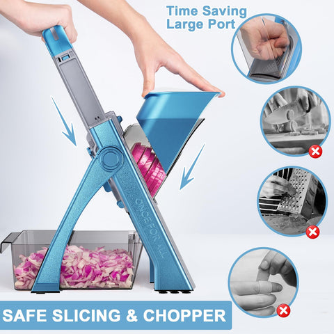 SupMaKin vegetable chopper container port supports batch chopping for larger meals.