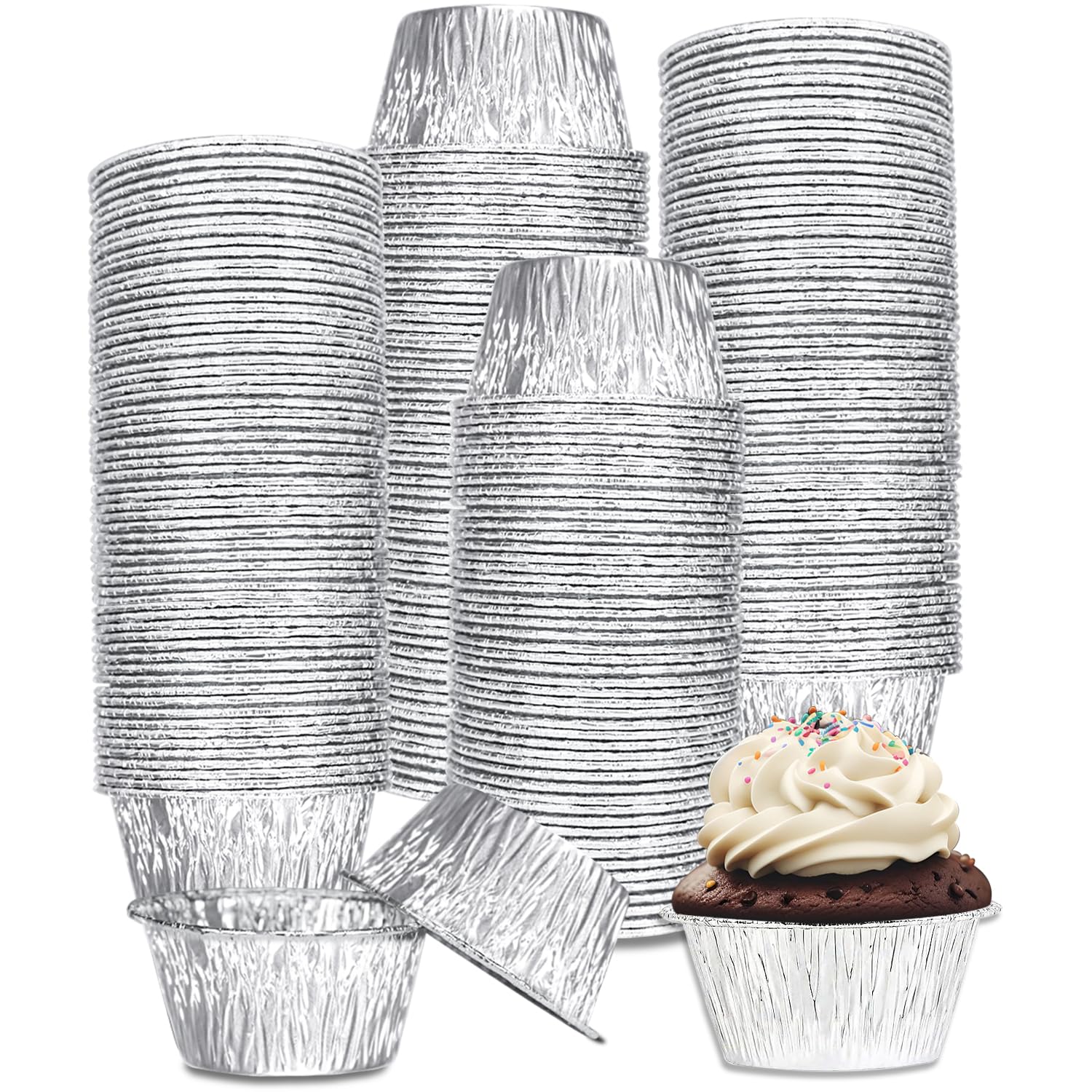 SUPPHOUS aluminum baking cups setup showing even heat for consistent baking.