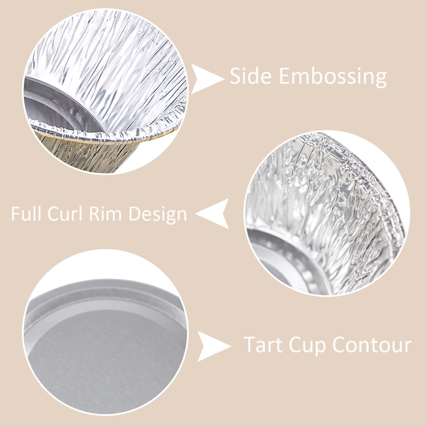 SUPPHOUS disposable ramekins aluminum cups for quick, mess-free serving.