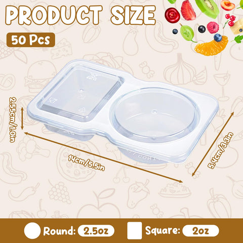 SUPPHOUS double-compartment snack container with two sections for variety.
