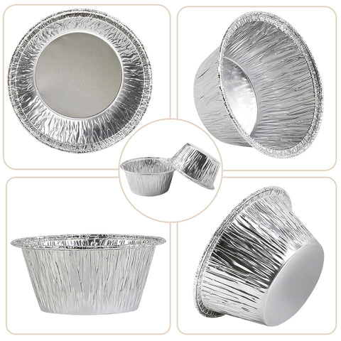 SUPPHOUS foil cupcake liners silver 4oz ideal for muffins and small tarts.