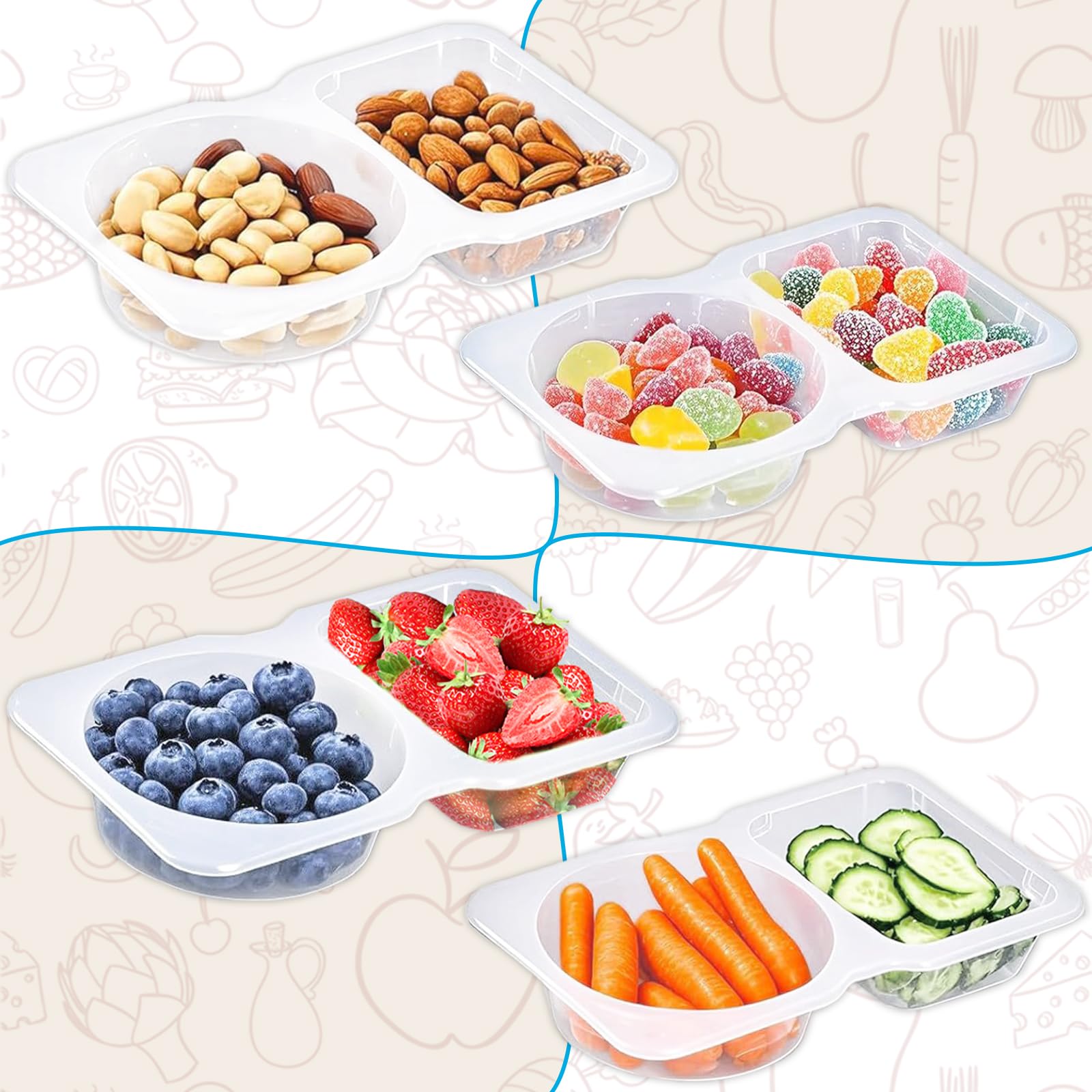 SUPPHOUS on-the-go snack containers in a bag for busy days.