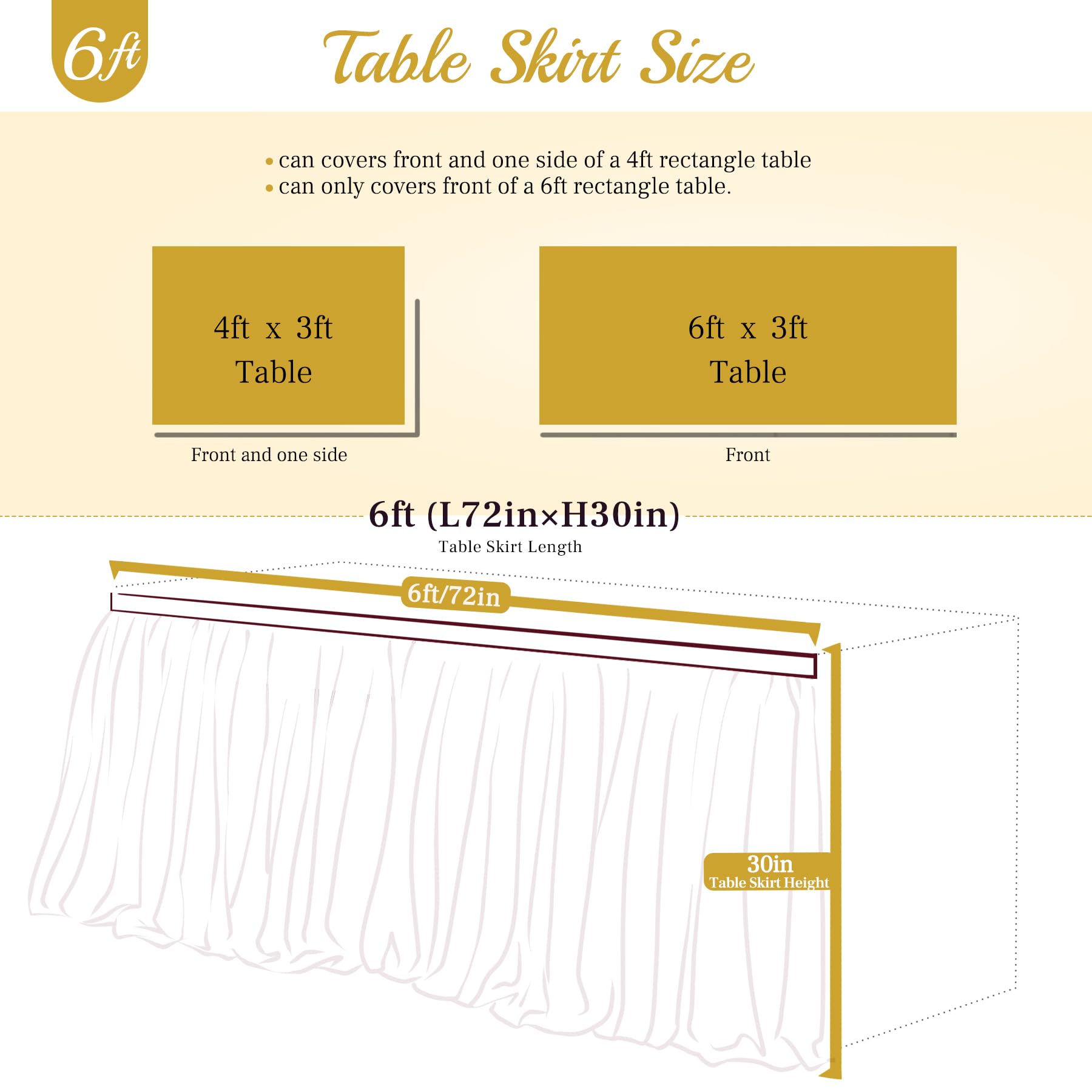Suppromo easy-install pink tutu skirt fits rectangle or round tables