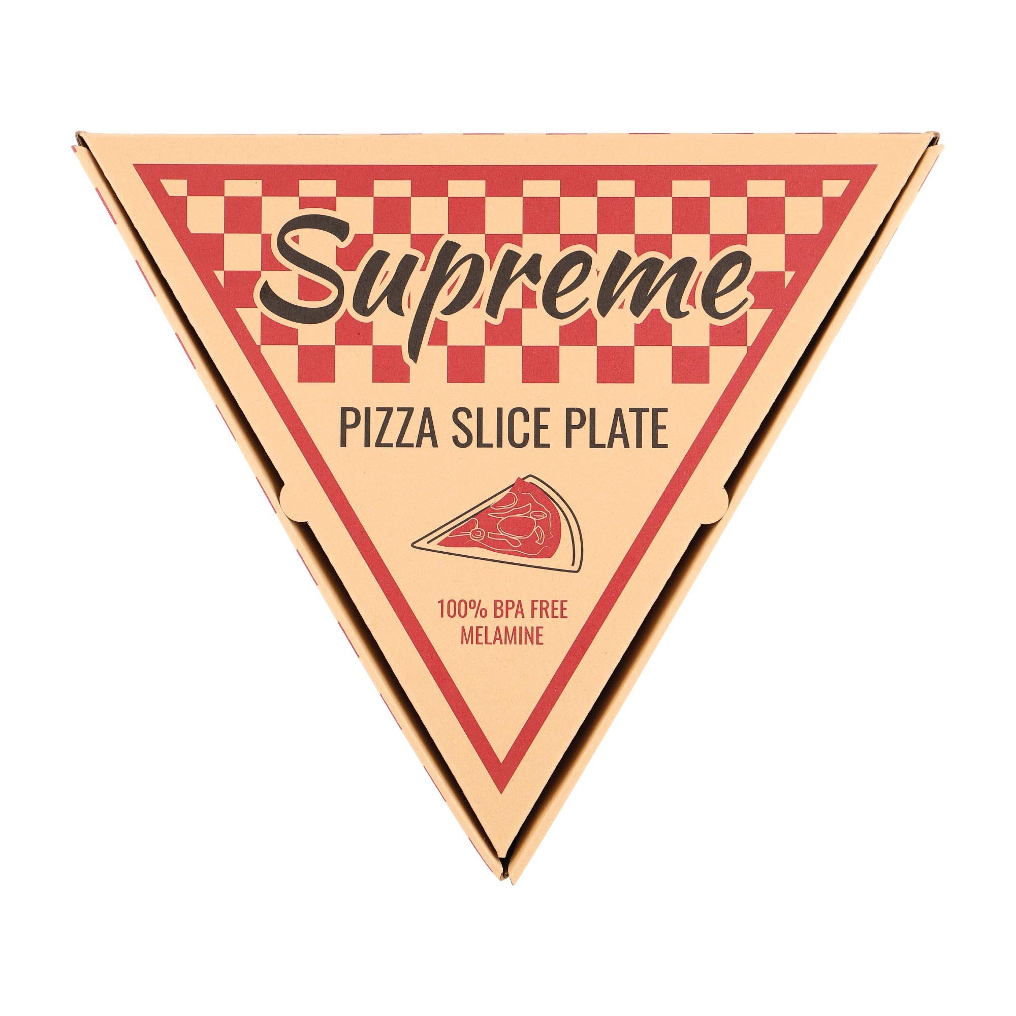 Supreme Housewares pizza box-inspired packaging adds fun gift appeal.