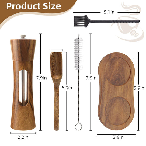 SUPRNN wooden grinders showing transparent window for easy spice monitoring