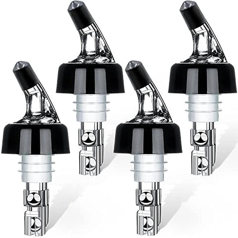SuproBarware automatic pourer on bottle demonstrates precise 1oz pours for consistent drinks.