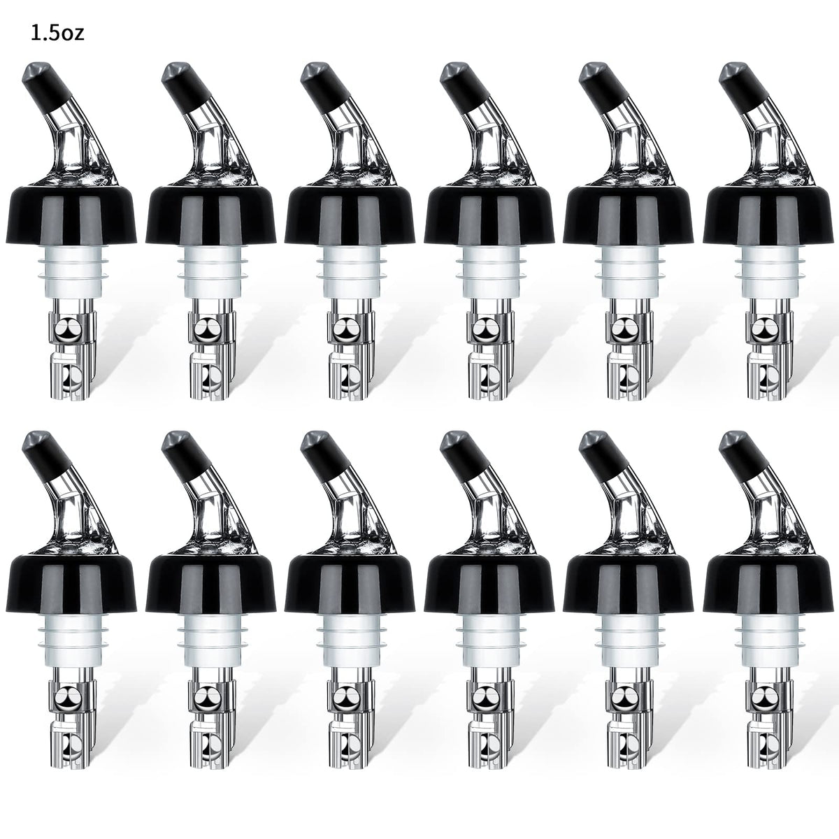 SuproBarware automatic pourer attached to bottle delivers precise 1.5 oz pours for consistent cocktails