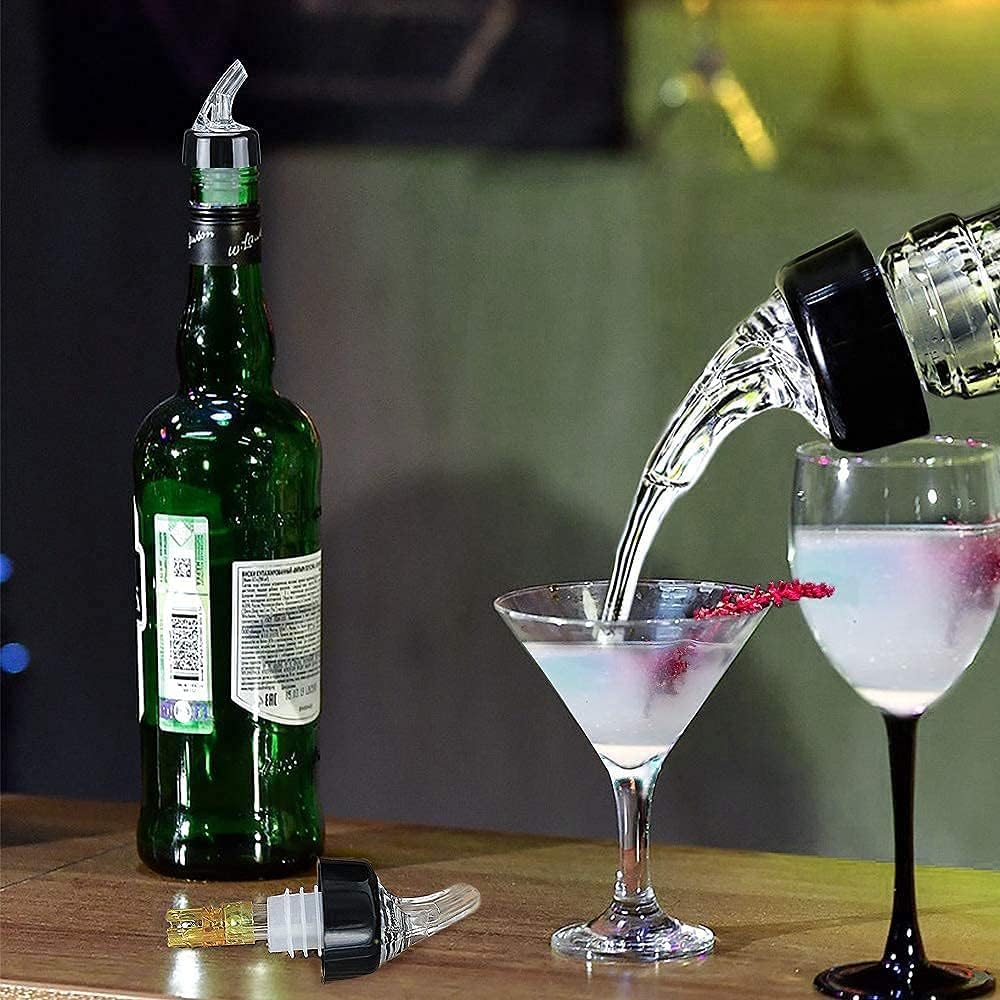 Easy-to-use pourer with no spills—insert and pour.