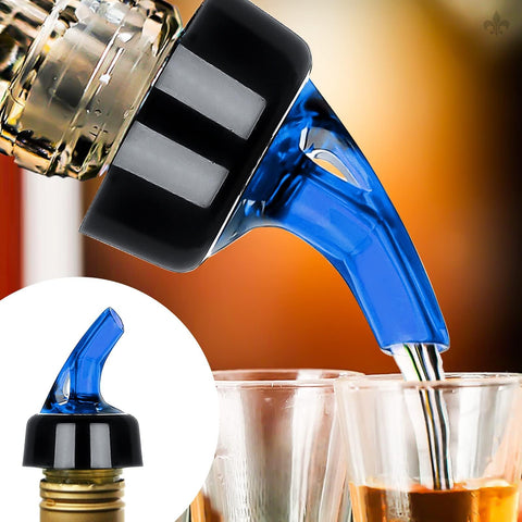 SuproBarware blue 1oz pourer for consistent measurements