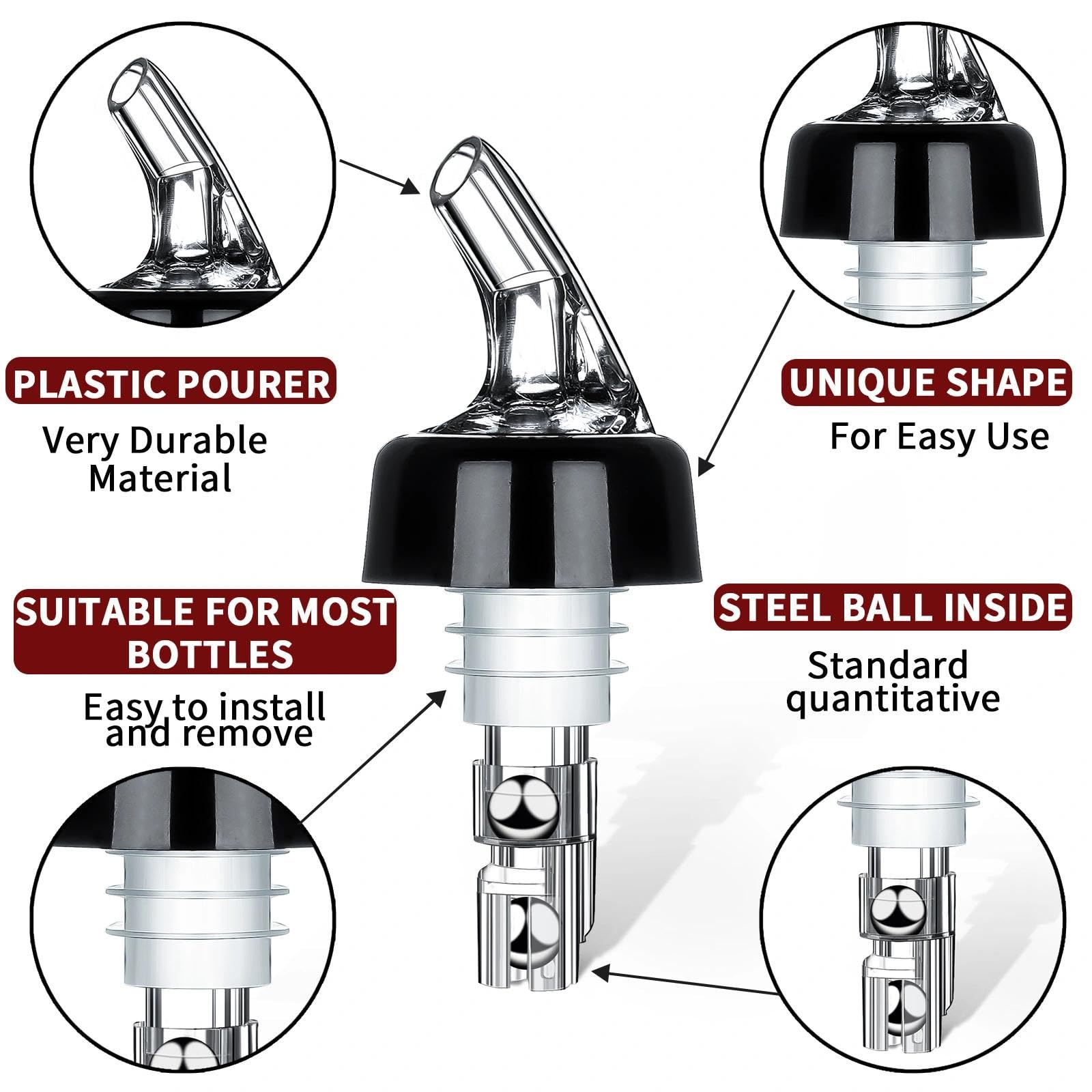 SuproBarware measured pour-spirit 1oz illustrates quick portion control for cocktails.