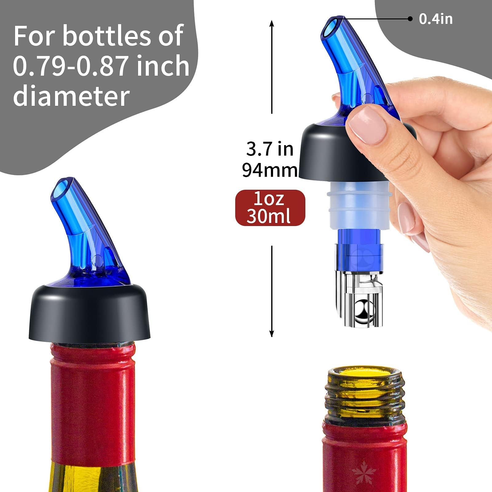 SuproBarware pourer close-up showing measurement mechanism