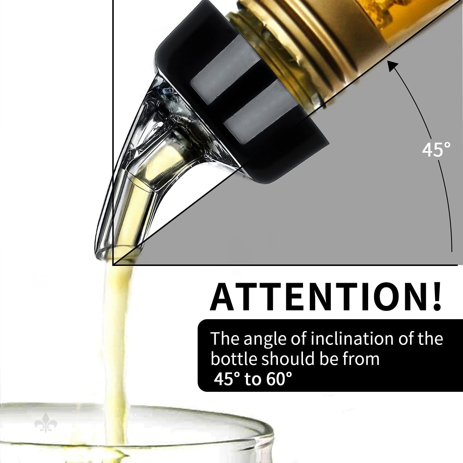 SuproBarware pourer pouring into glass in home bar setup
