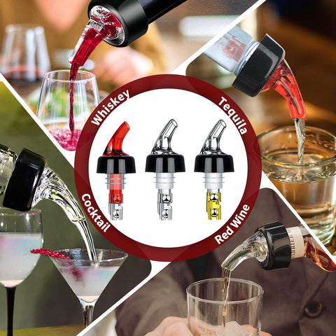 Wine pourer and stopper function helps preserve freshness.