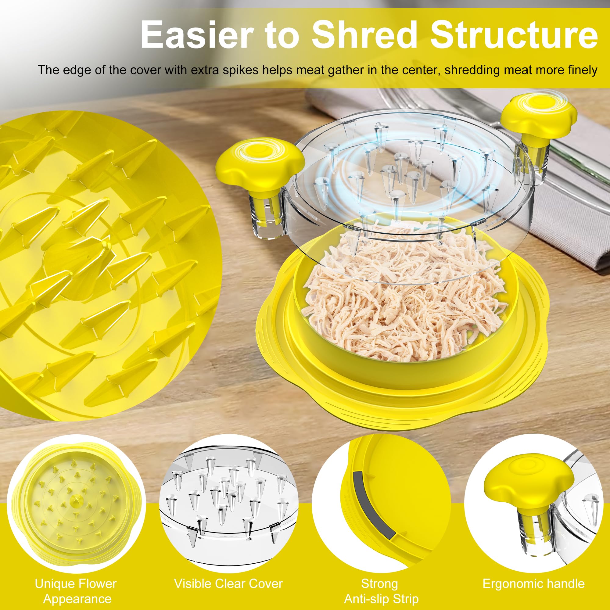 SURETIVIAN anti-slip base keeps the shredder stable during use