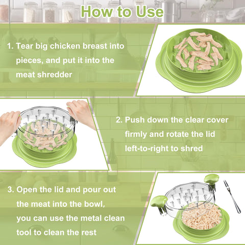 Suretivian chicken shredder cleaning brush included for easy maintenance.