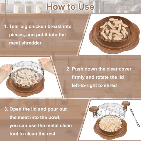 SURETIVIAN brush and fork included for easy cleaning and serving.