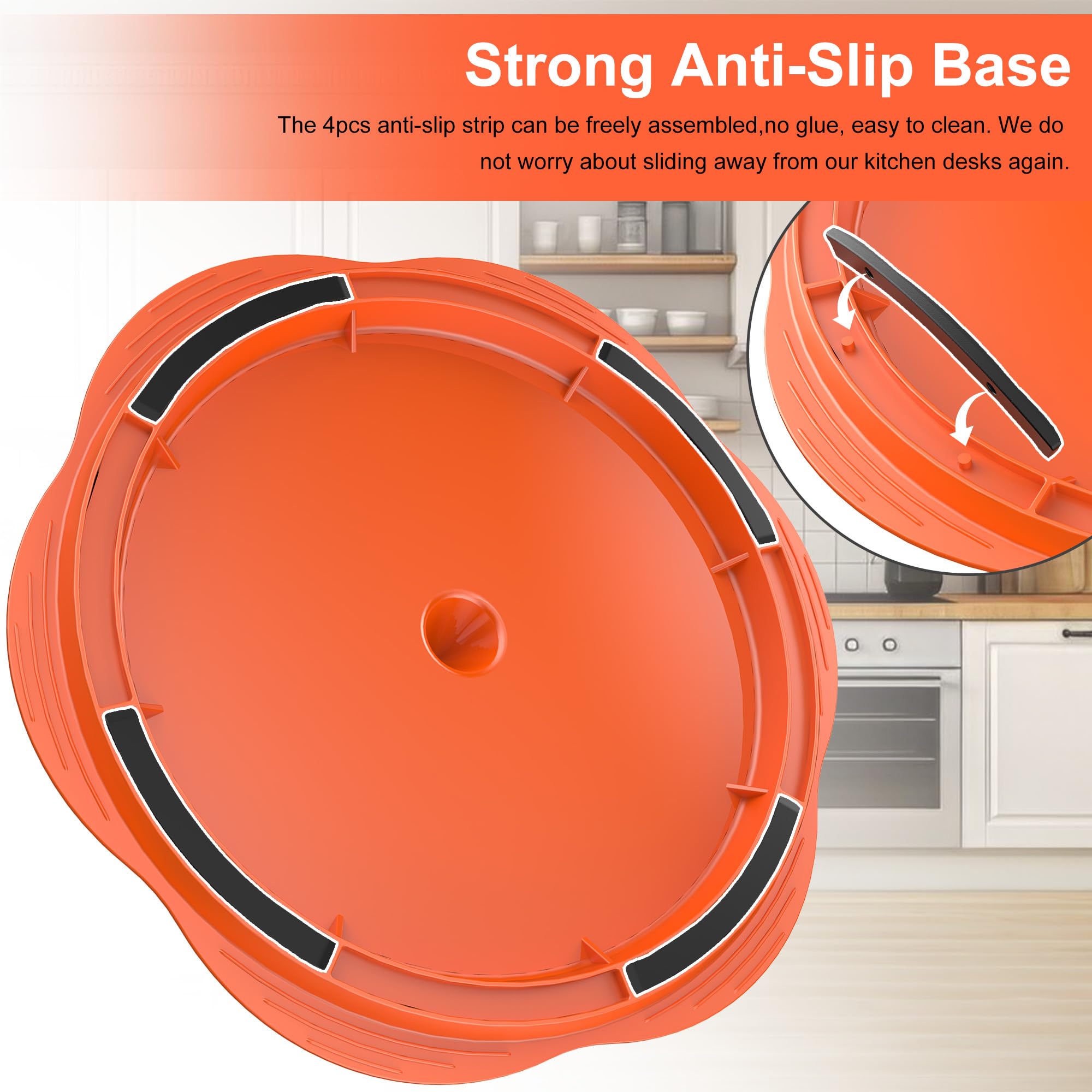 SURETIVIAN orange shredder teeth close-up shows durable, heat-resistant plastic.