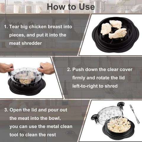 SURETIVIAN versatile shredder for chicken, pork, beef and veggies