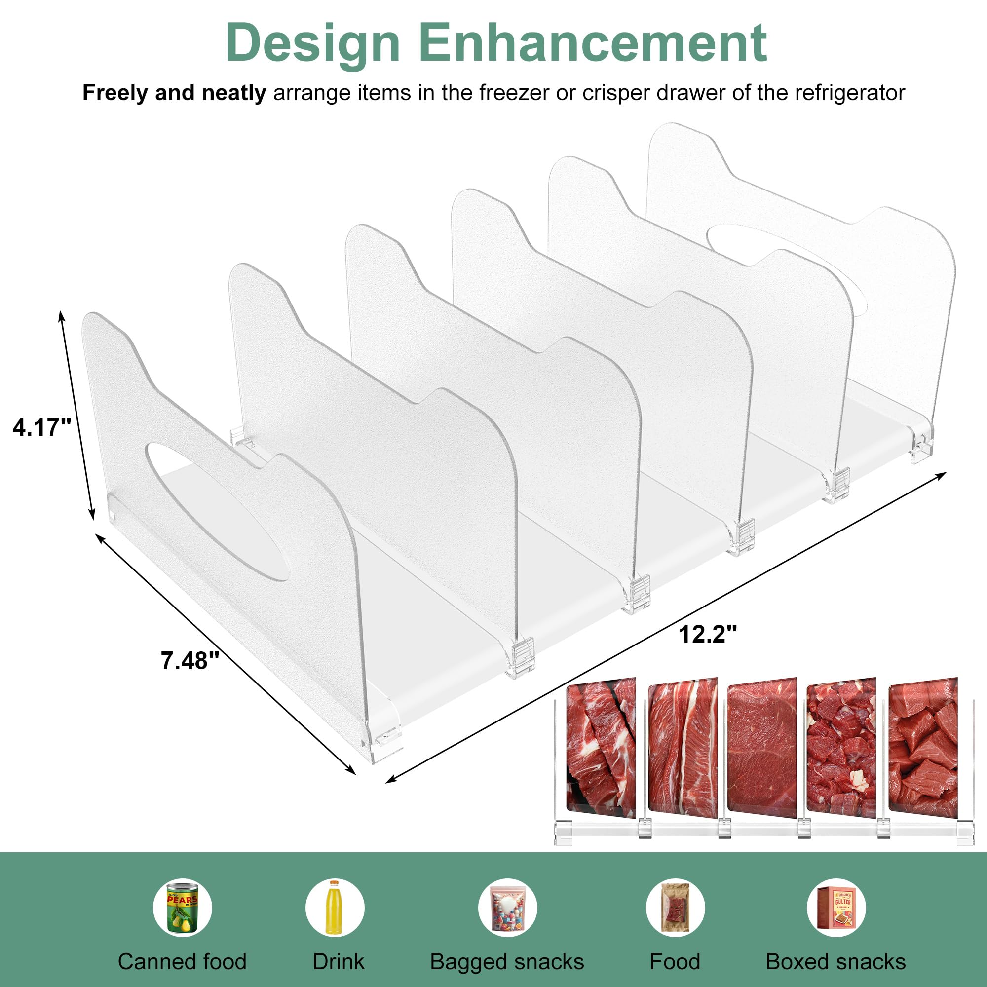 SURETIVIAN easy pull handles allow quick access to frozen items.