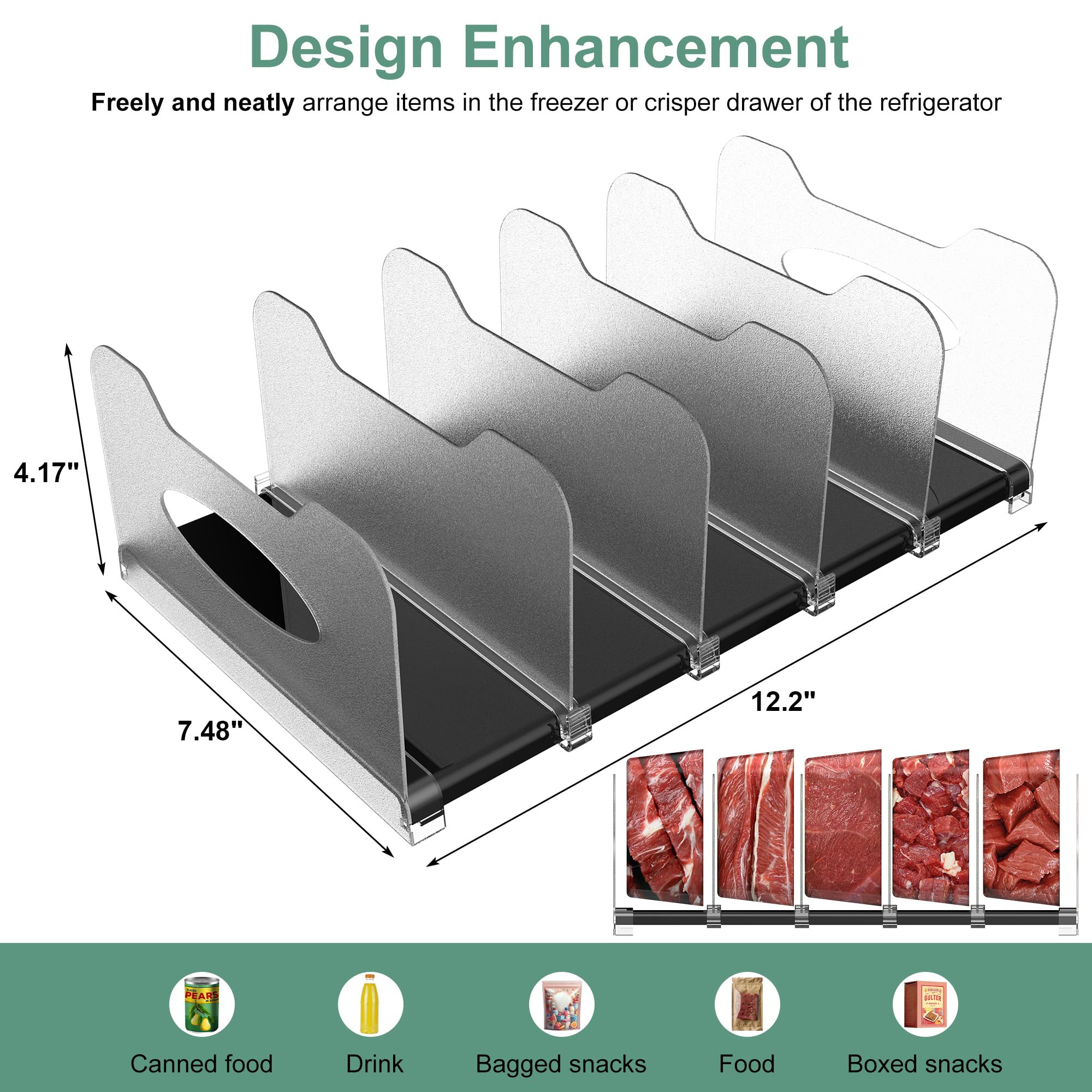 SURETIVIAN side handles allow easy pull-out and portable fridge organization