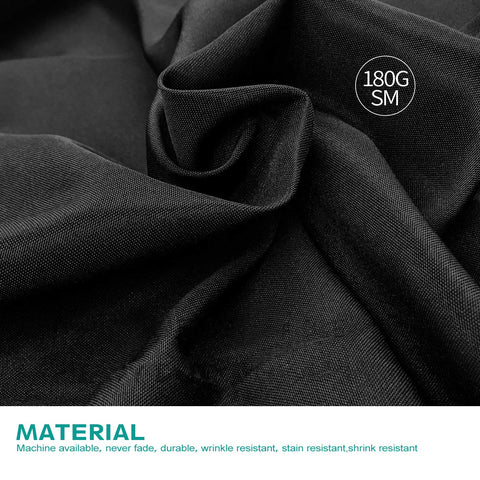 Surmente black wedding banquet tablecloth enhances ambience and presentation.