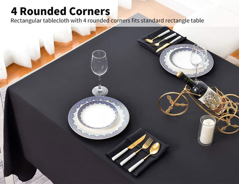 Surmente tablecloth close-up shows polyester fabric with soft, durable texture.