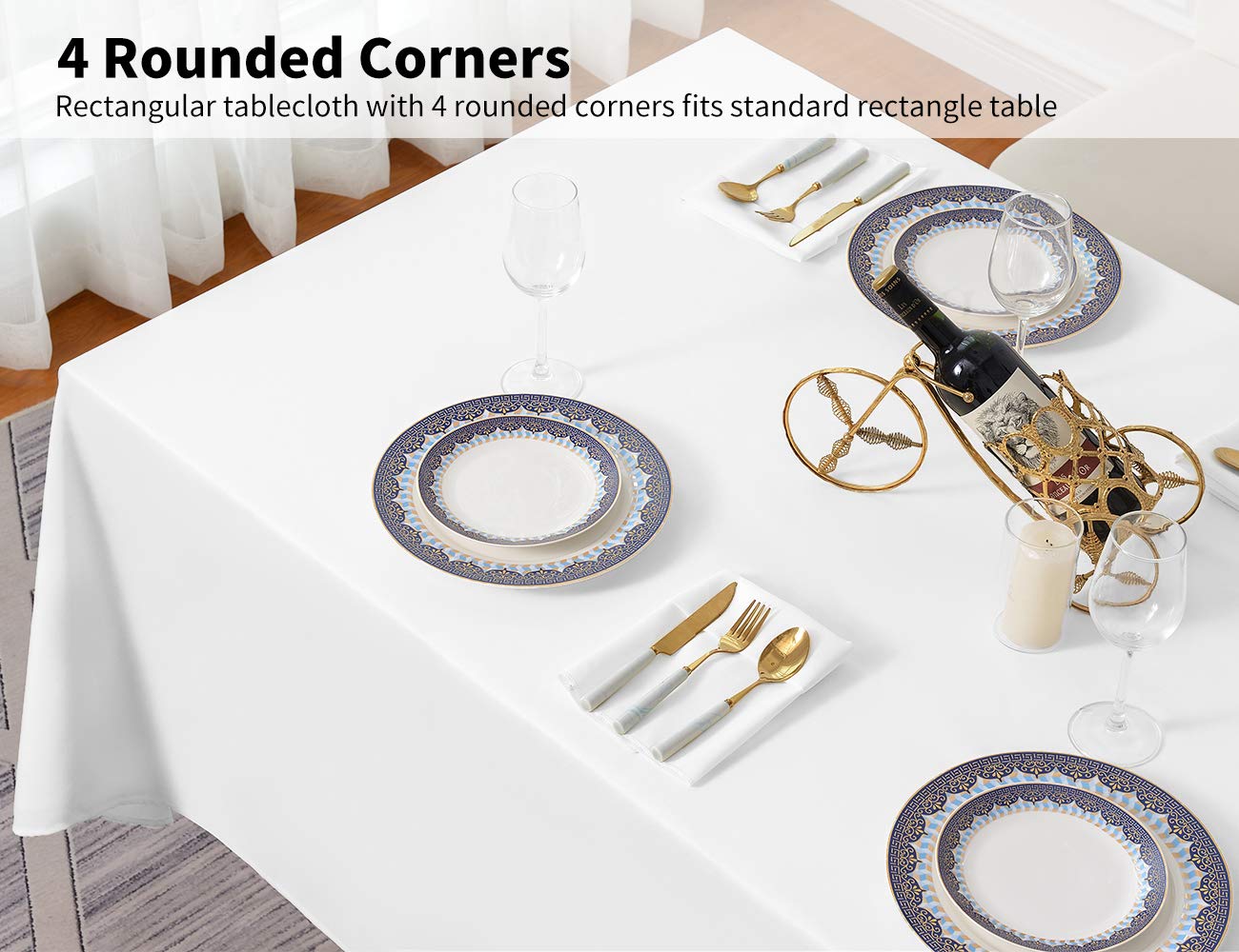 Outdoor picnic setup with Surmente tablecloth for a clean, fresh table presentation.