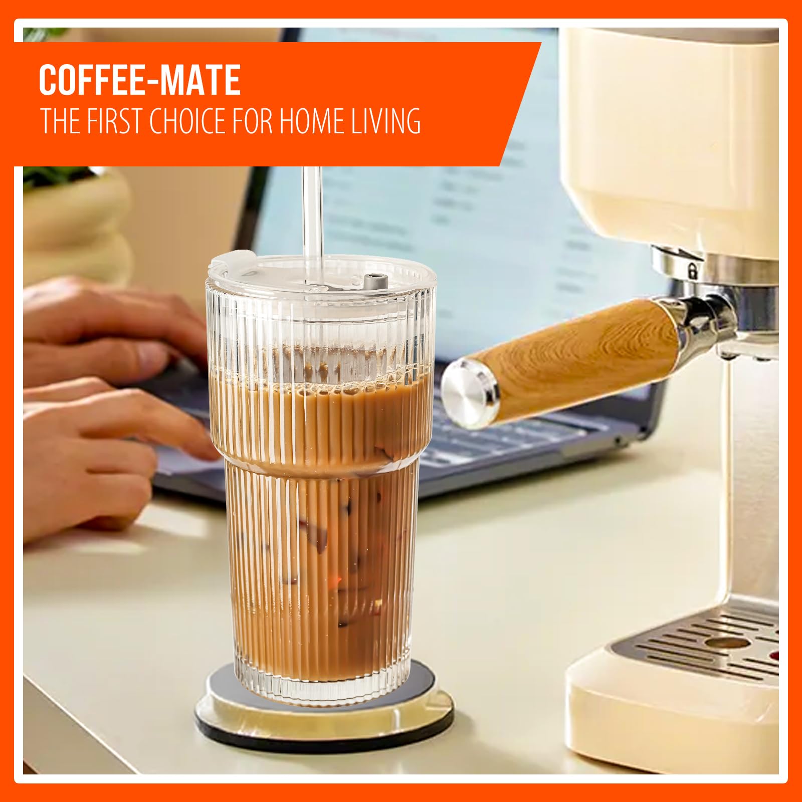 Suroque glass straw brush set, easy cleaning for reusable tumblers.