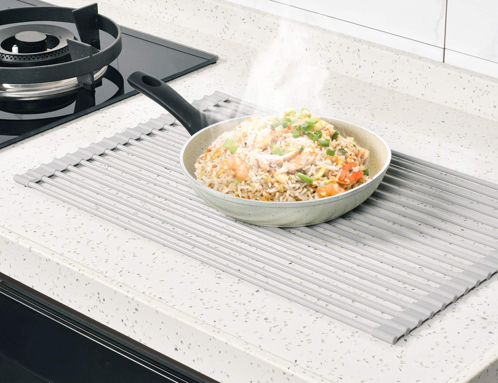 Surpahs Roll-Up Rack fits sinks up to 19.5 inches.