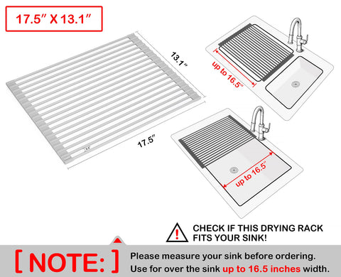 Surpahs roll-up dish drying rack silicone-coated surface showcases soft grip on glassware.