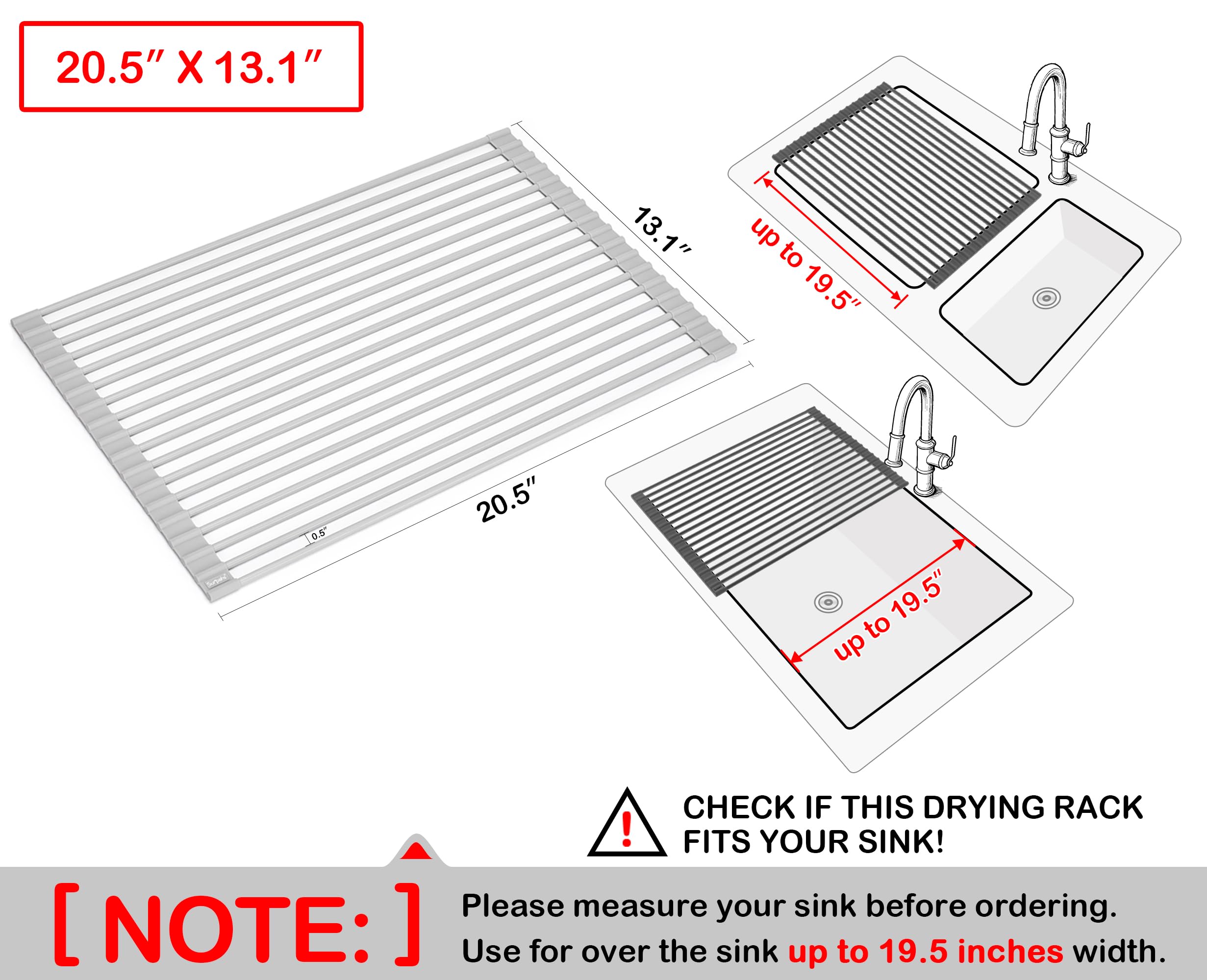 Surpahs stainless steel with silicone coating provides rust resistance.