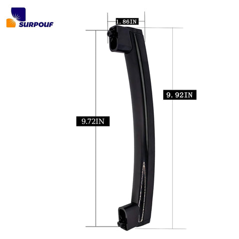 Close-up of SURPOUF handle and support assembly showing seamless integration.