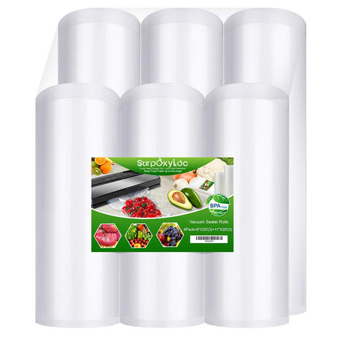 SurpOxyLoc 8x20 bags front view for versatile vacuum sealing
