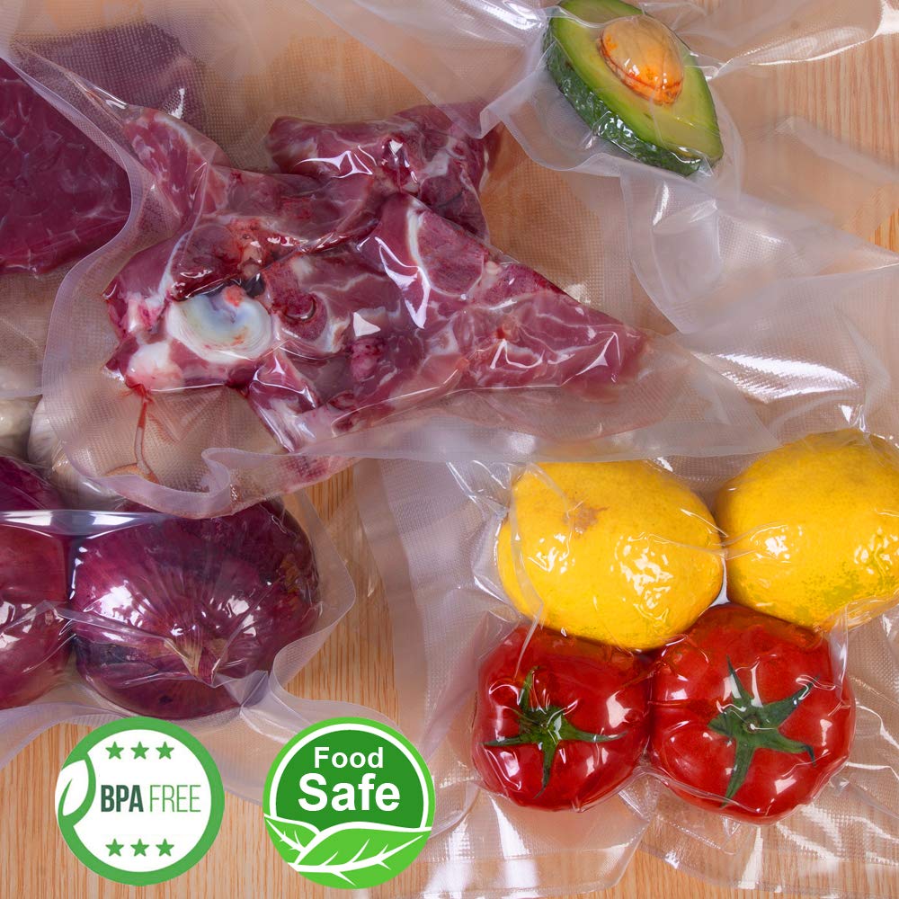 SurpOxyLoc BPA-free vacuum bags close-up, food-safe material