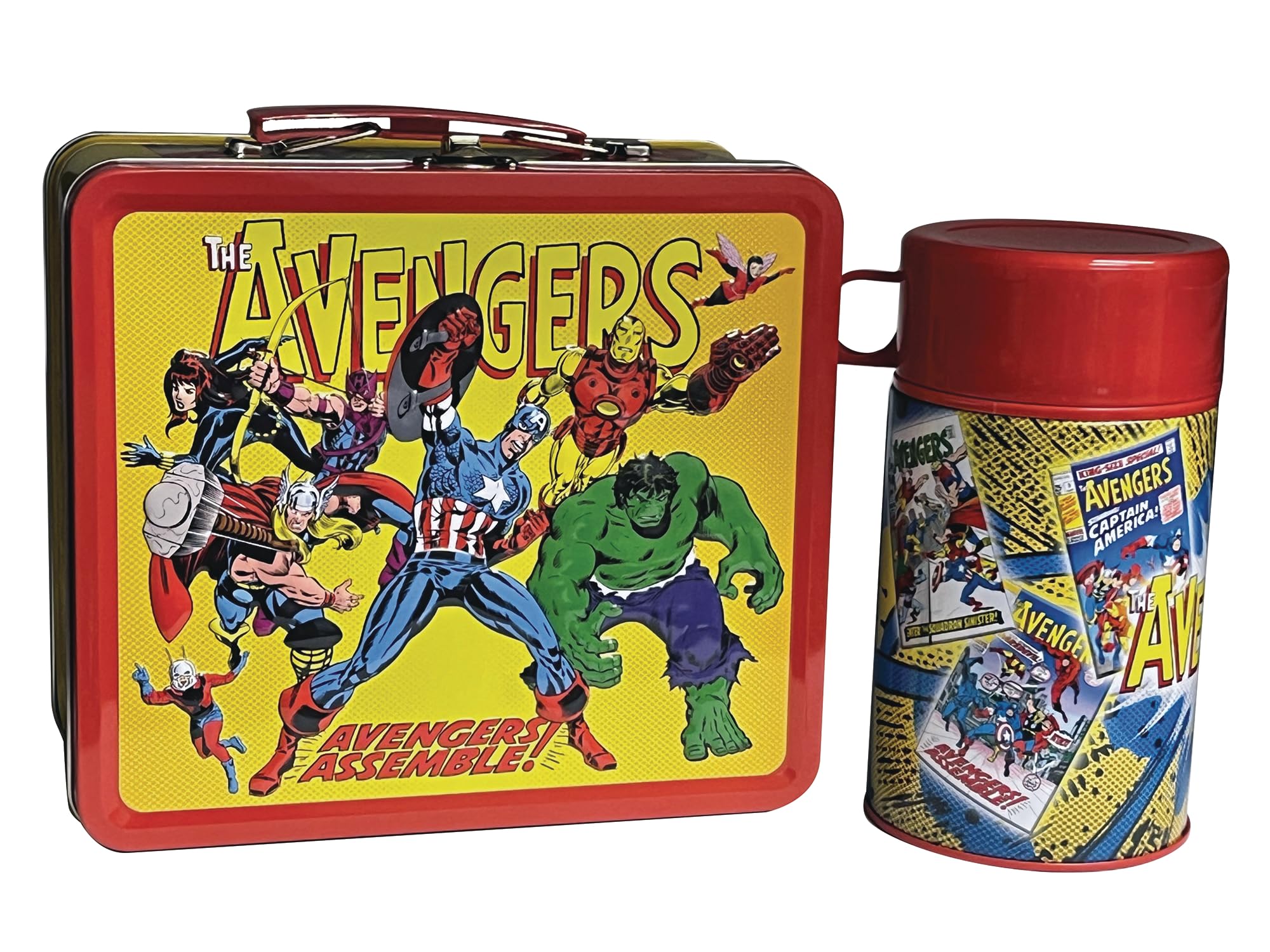 Surreal Entertainment Avengers lunchbox front art great for fans and daily meals.