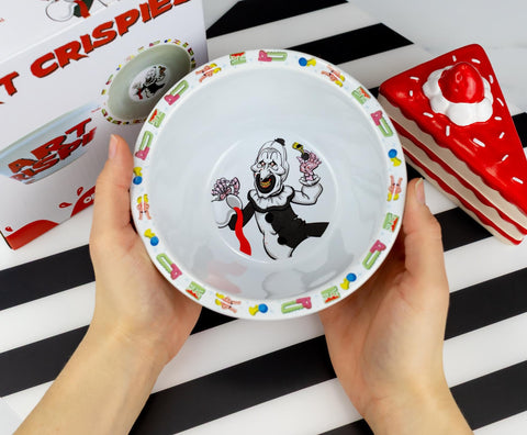 Surreal Entertainment Terrifier 2 Art Crispies bowl Halloween display piece.