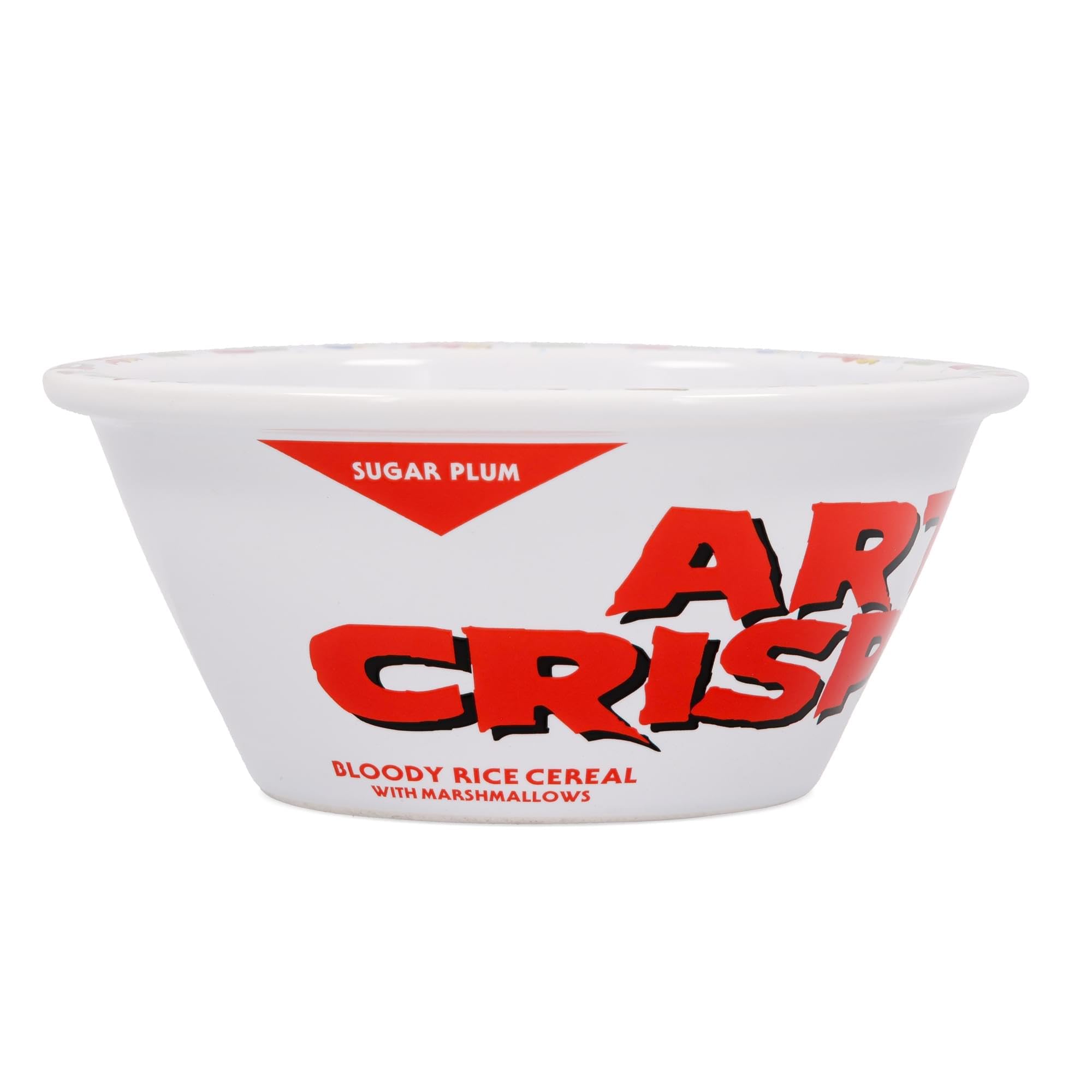 Surreal Entertainment Terrifier 2 Art Crispies bowl with spoon, great for cereals.