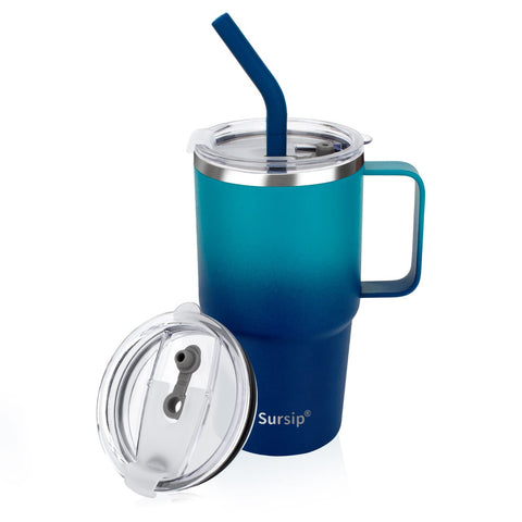 Sursip 24 oz tumbler with handle and straw lid for on-the-go beverages