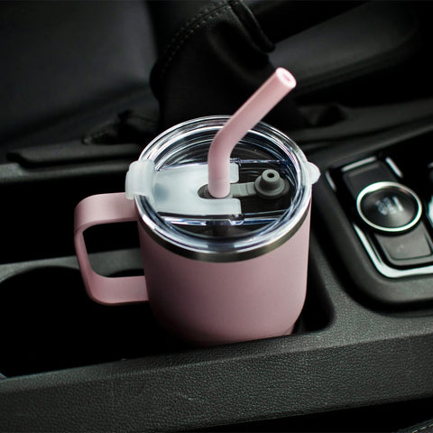 Sursip cup fits car cup holders for convenient commutes and trips.