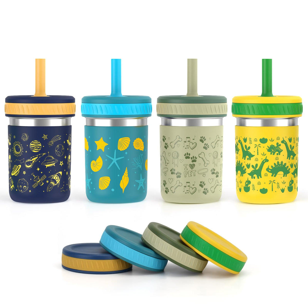 Sursip 10 oz toddler cup with lid and straw, durable for active kids