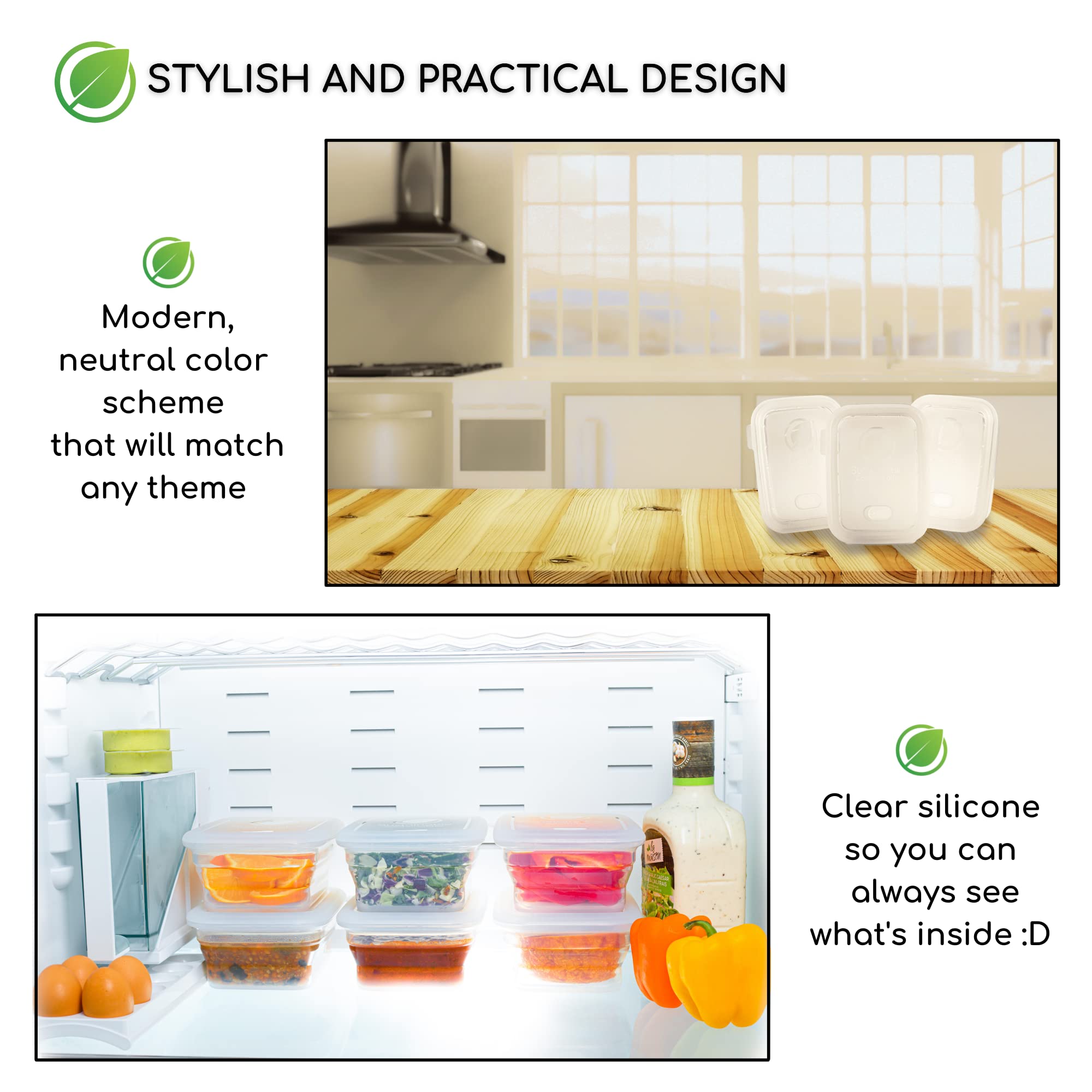 Sustainable Containables BPA-free and LFGB-certified for safe food use.
