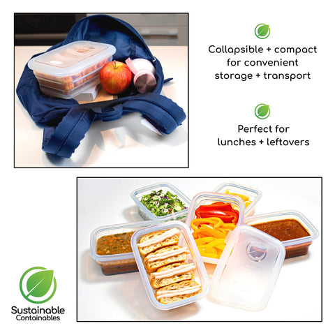 Sustainable Containables compact-fold design saves kitchen space.