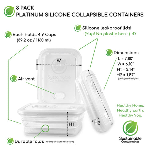Sustainable Containables microwave-safe container ready for reheating leftovers.