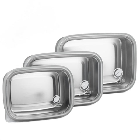 Sustainable Containables plastic-free design helps reduce waste and keep foods fresh