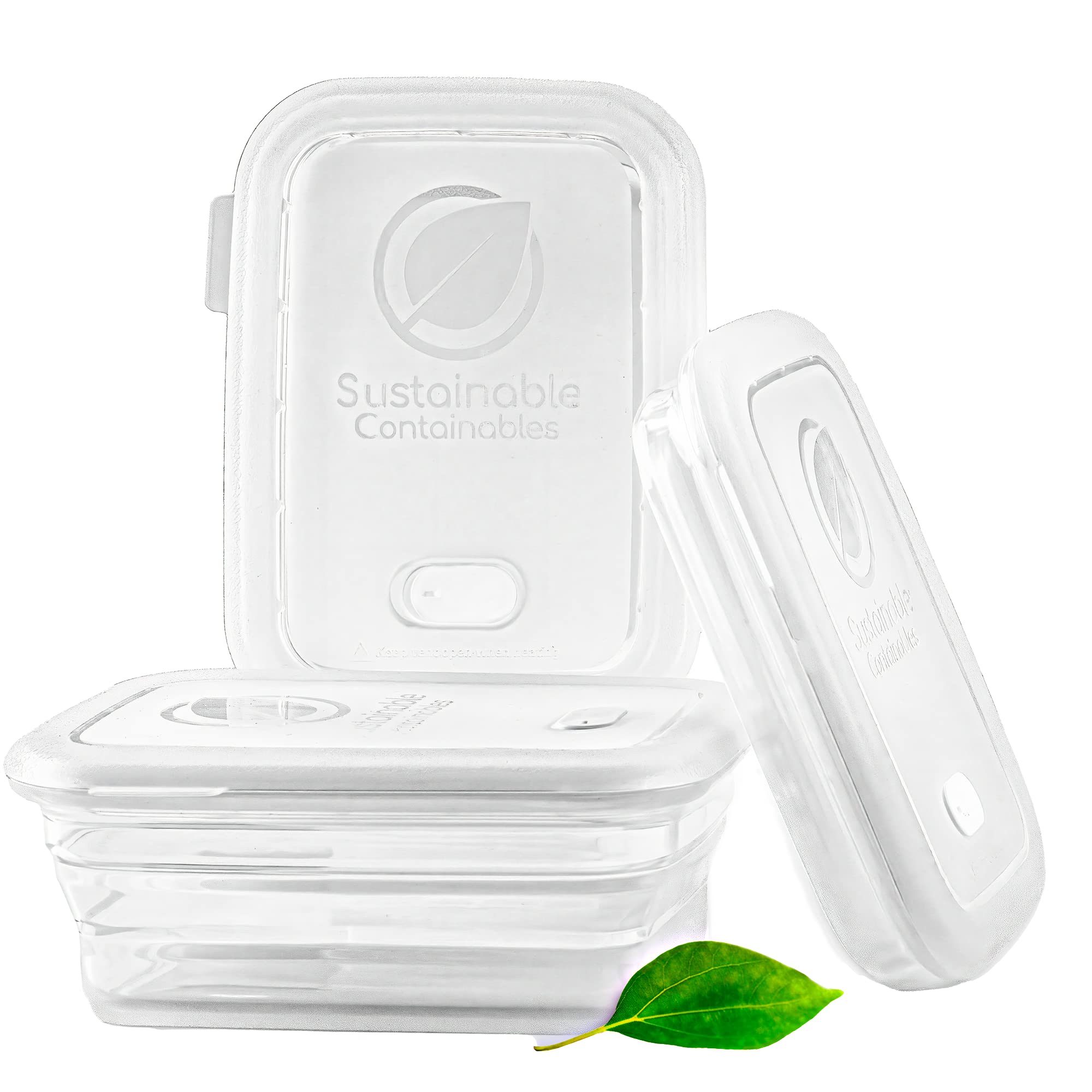 Sustainable Containables platinum silicone outer for durable, flexible kitchen storage.