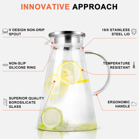SUSTEAS 18/8 stainless steel lid preserves flavor and pulp control.