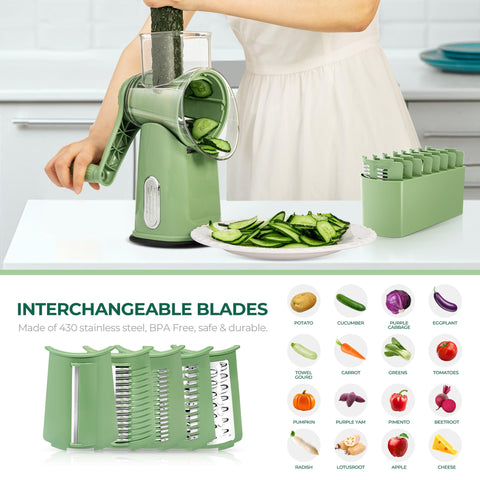 SUSTEAS strong suction base secures the grater on counters during use