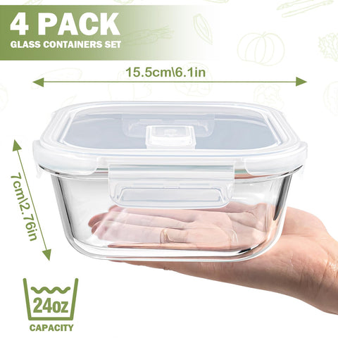 Susukkie borosilicate storage 4-pack for safe leftovers and serving bowls.