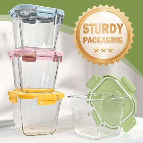 Susukkie dishwasher- and oven-safe glass container for easy cleaning and reheating
