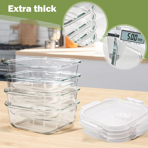 Susukkie freezer safe glass bowl supports yogurt cereal or leftovers.